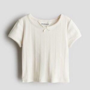 H&M adorables ribbed cotton blend Jersey Top
